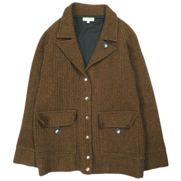 ROSEANNA ローズアンナ フランス製 ケーブルニットジャケット EUL6110 38 ブラウン...