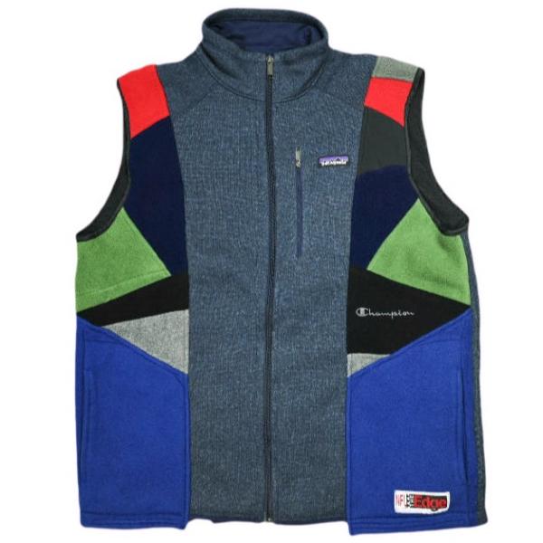 CHANGES チェンジーズ 日本製 REMAKE SWITCHING FLEECE VEST リメ...