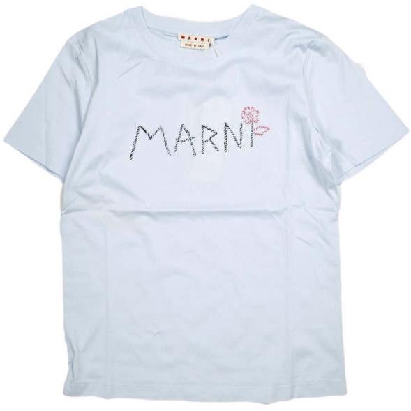 新品 MARNI マルニ 24SS ORGANIC COTTON JERSEY LOGO TEE ロ...