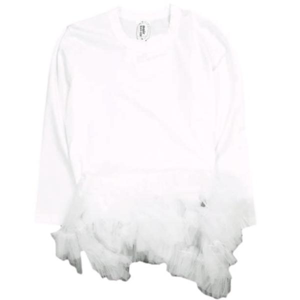 新品 noir kei ninomiya コムデギャルソン 25SS 綿ポンチ×チュールロングスリー...