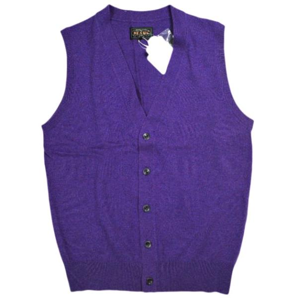 新品 BEAMS PLUS ビームスプラス Button Knit Vest Solid ボタン ニ...