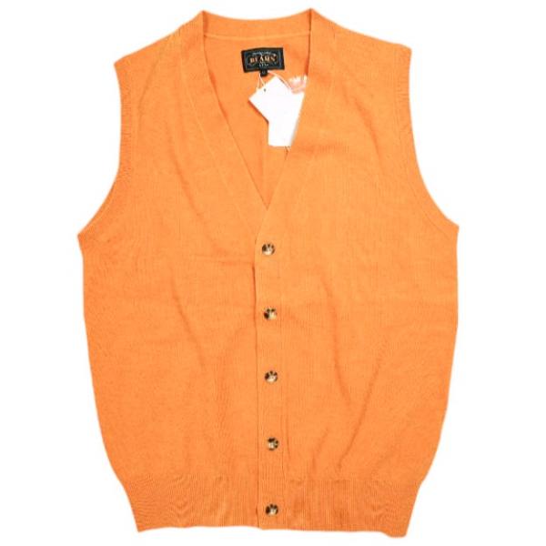 新品 BEAMS PLUS ビームスプラス Button Knit Vest Solid ボタン ニ...