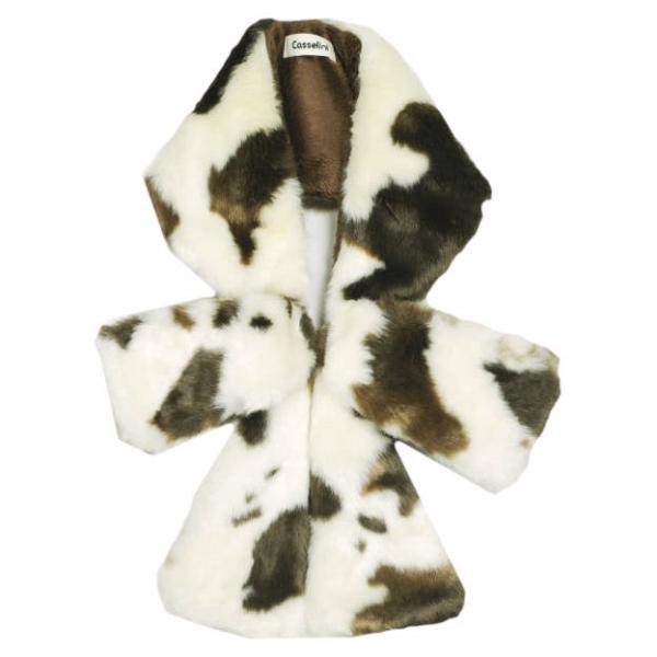 CASSELINI キャセリーニ アニマルファーティペット IVORY/BROWN マフラー g25...