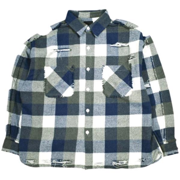 新品 Danke Schon ダンケシェーン 25AW FLANNEL DAMAGE SHIRTS ...