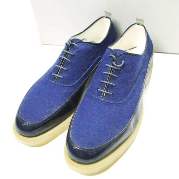 NIT ニト 日本製 ウール＆パテントレザーコンビネーション プレーントゥシューズ NIT12AW-...