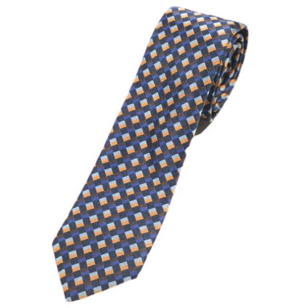 ATKINSONS アトキンソン イギリス製 アイリッシュポプリン ウールシルク ネクタイ NAVY...