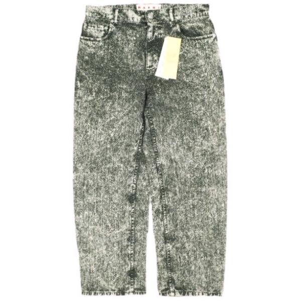 MARNI マルニ 24SS イタリア製 MARBLE DYED DENIM マーブルダイ ワイドデ...