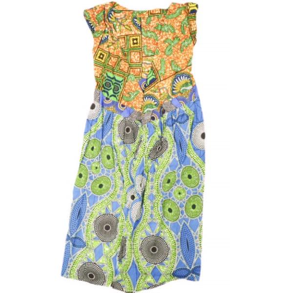 the khaki ザ・カーキ フランス製 African Print Dress アフリカンプリン...