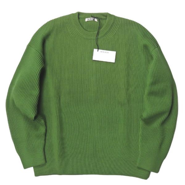 オーラリー AURALEE 19AW 日本製 SUPER FINE WOOL RIB KNIT BI...