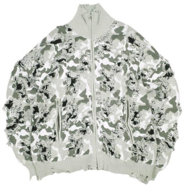 Danke Schon ダンケシェーン CAMO KNIT DRIVERS ダメージ加工 カモフラー...