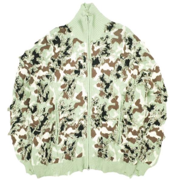 Danke Schon ダンケシェーン CAMO KNIT DRIVERS ダメージ加工 カモフラー...