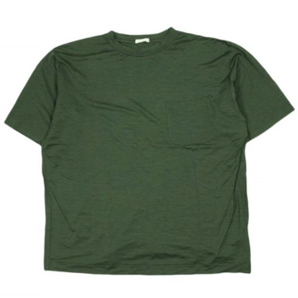 COMOLI コモリ 日本製 ウール天竺 半袖クルー M01-05009 2 Green Tシャツ ...