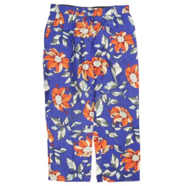 OSTWALD HELGASON  オズワルドヘルガソン イギリス製 ボタニカルプリント 1プリーツ...