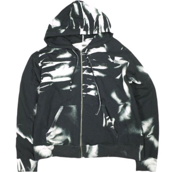 MM6 Maison Margiela 23AW メンズ ブリーチ加工 スウェットジップパーカー S...