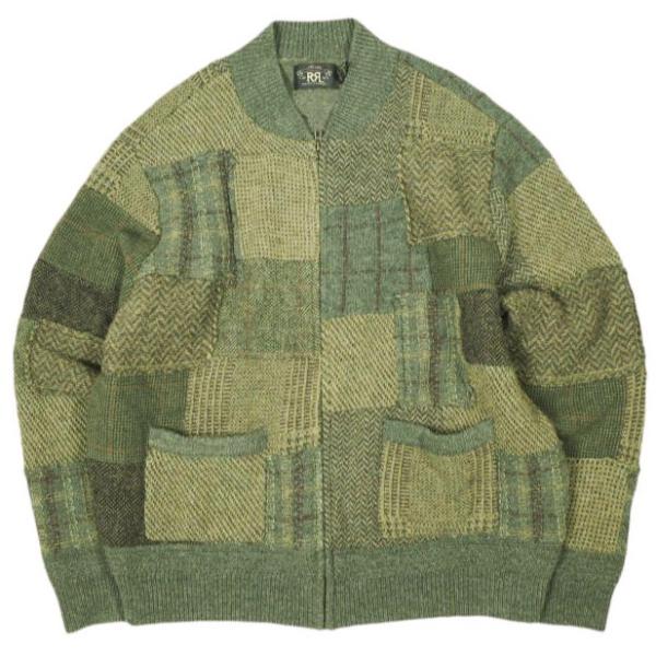 RRL ダブルアールエル 25AW パッチワークウールカシミヤセータージャケット MNRRSWE16...