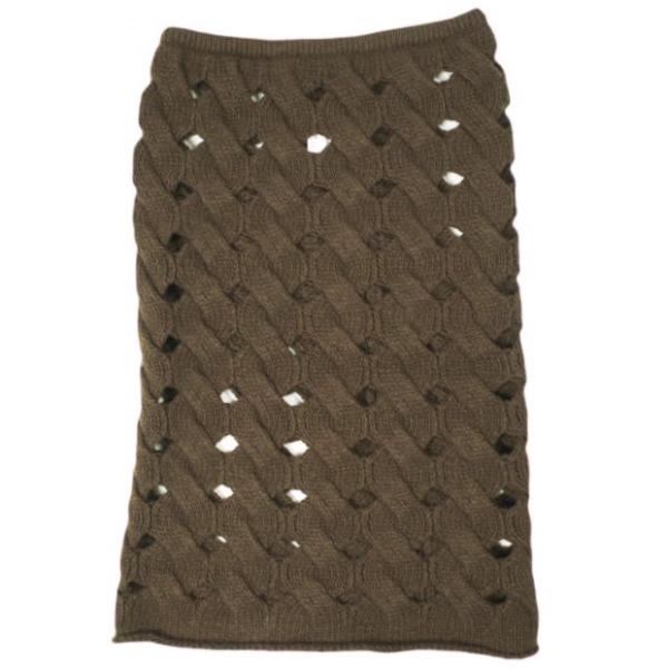 NKNIT ンニット 25AW holed cable knit skirt ホールドケーブルニット...