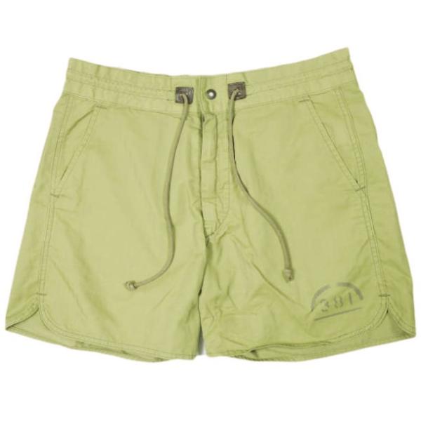 RRL ダブルアールエル コットンナイロンヘリンボーンステンシルショーツ 4700500168 32...
