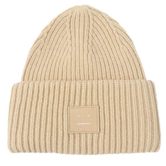 新品 Acne Studios アクネストゥディオズ LARGE FACE LOGO BEANIE ...