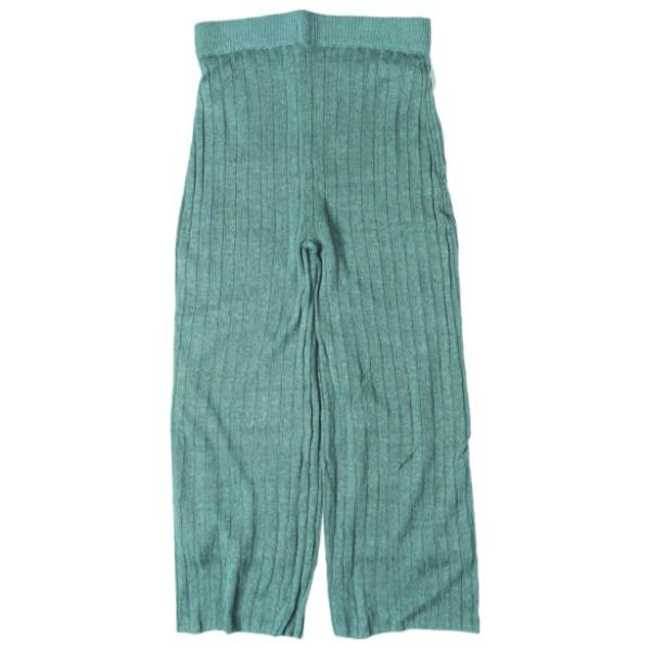 新品 HAKUJI ハクジ リネンニットパンツ H572173 Free GREEN イージー ボト...