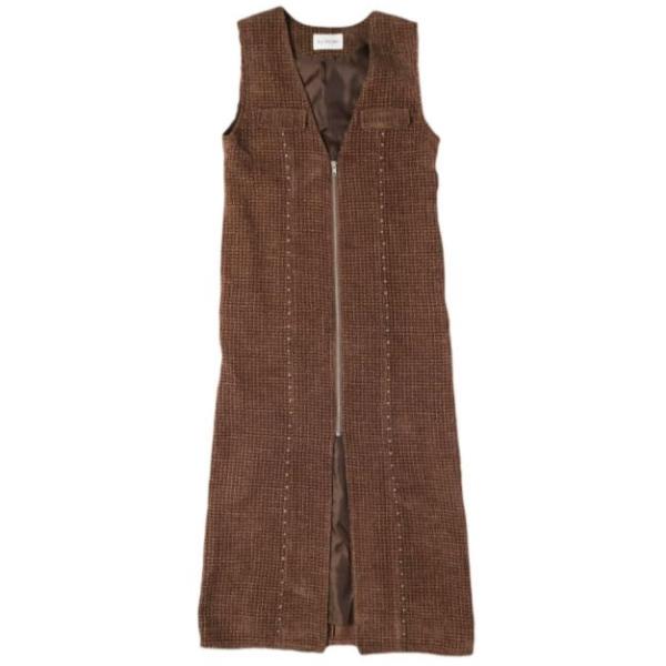 Ray BEAMS レイビームス 25AW ツイードスタッズノースリーブワンピース 61-26-12...