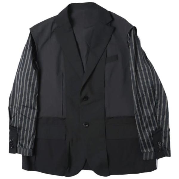 sacai サカイ 24SS 日本製 Suiting Jacket  ハイブリッド スーチングジャケ...