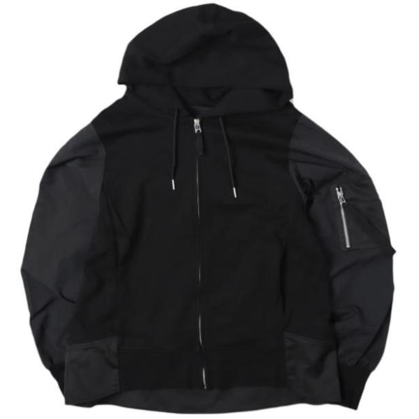 Maison ULA メゾンウラ 25SS MA-1 HOODIE ドッキング フライトジップパーカ...