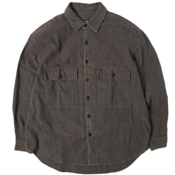 evan kinori エヴァンキノリ アメリカ製 Big Shirt ビッグシャツ M Brown...