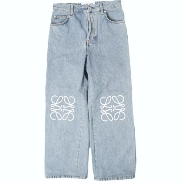 LOEWE ロエベ イタリア製 ANAGRAM BAGGY JEANS アナグラムバギージーンズ H...