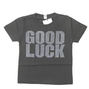 グッドイナフ GOODENOUGH PRINT TEE - GOOD LUCK (KIDS) プリントTシャツ GEK-177013 S(KIDS) 3歳〜4歳 (95〜105cm) Charcoal Grey 子供服 トップス｜looponline