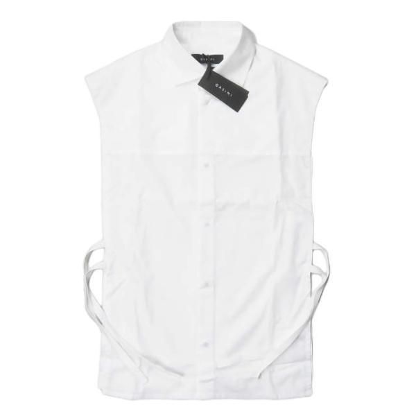 新品 QASIMI カシミ 20SS SOOK POPLIN BIB SHIRT メッシュライナーノ...