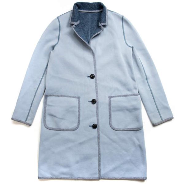 WRAPINKNOT ラッピンノット 日本製 接結リバー編み圧縮ウール リバーシブルチェスターコート...