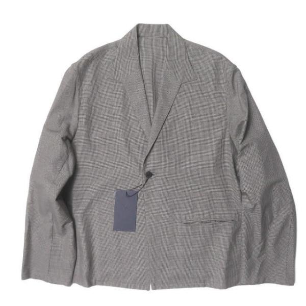 新品 URU ウル 20AW WOOL COTTON SILK CHECK 1 BUTTON SHI...