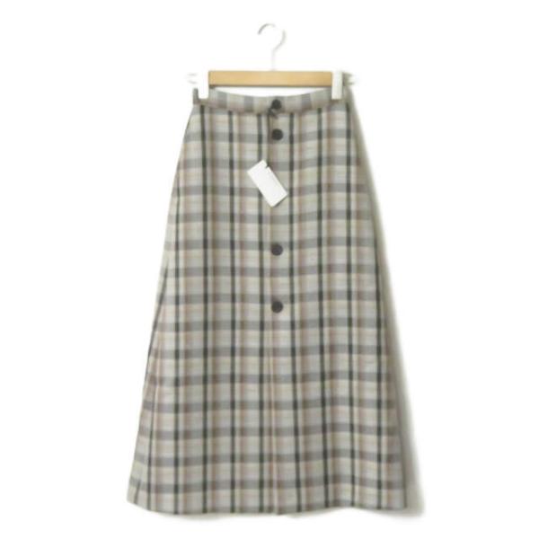 新品 AURALEE オーラリー 19AW 日本製 DOUBLE FACE CHECK SKIRT ...