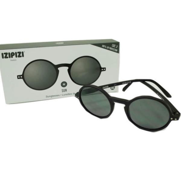 IZIPIZI イジピジ SUN #G (BLACK) ラウンドサングラス LMSS#G-C01 ブ...