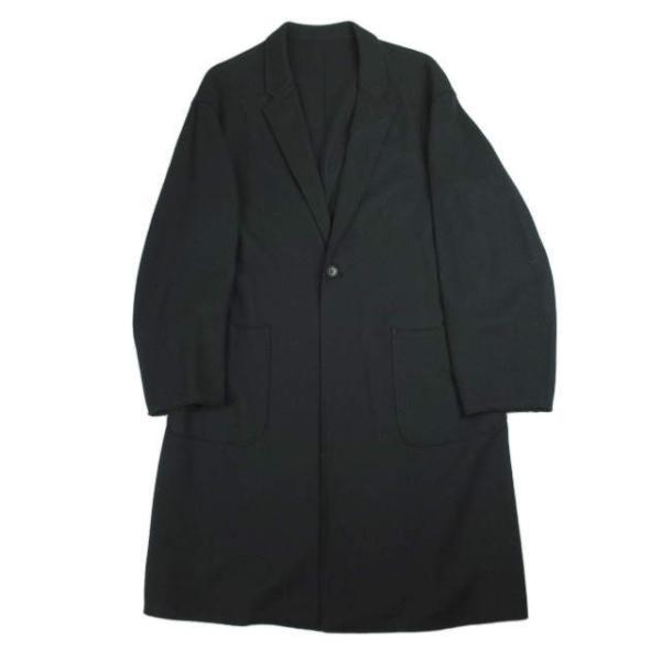 URU ウル 日本製 オーバーサイズ チェスターコート 14FUJ11 2 ブラック ウール アウタ...