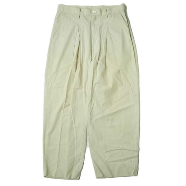 URU ウル 日本製 コットンツイルタックワイドパンツ 14FUP08 2 ベージュ テーパード ボ...