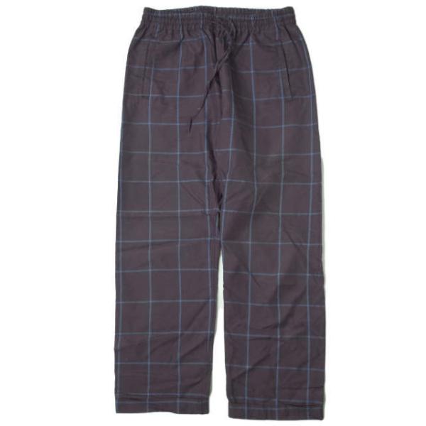 URU ウル 日本製 レーヨンチェックイージーパンツ 13FUP05 2 パープル ボトムス g41...