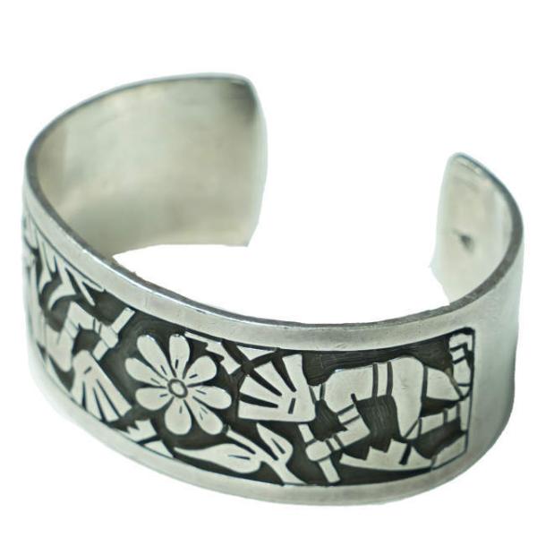 VERN MANSFIELD ヴァーン マンスフィールド ホピ族 オーバーレイバングル シルバー イ...