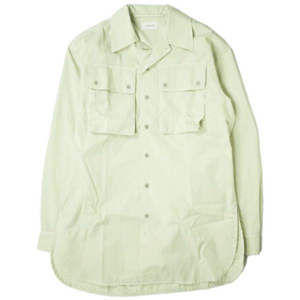 新品 LEMAIRE ルメール 22SS MILITARY SHIRT オープンカラー ミリタリーシ...
