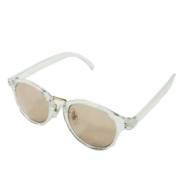 ADAM ET ROPE アダムエロペ クリアフレーム ボストンサングラス クリア/ベージュ 眼鏡 ...