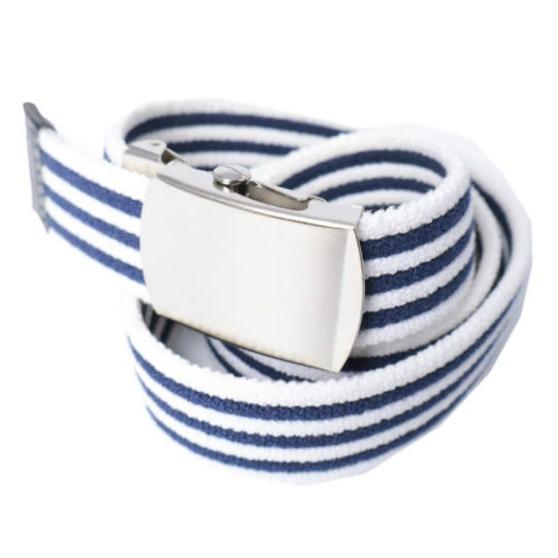 DANDY PIU ダンディピュウ イタリア製 ボーダーガチャベルト Free NAVY/WHITE...