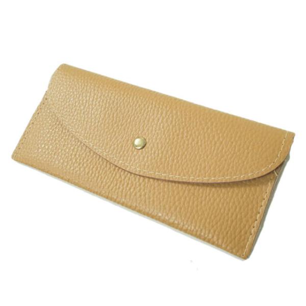 no brand ノーブランド フェイクレザー ロングウォレット ベージュ 二つ折り 長財布 カード...