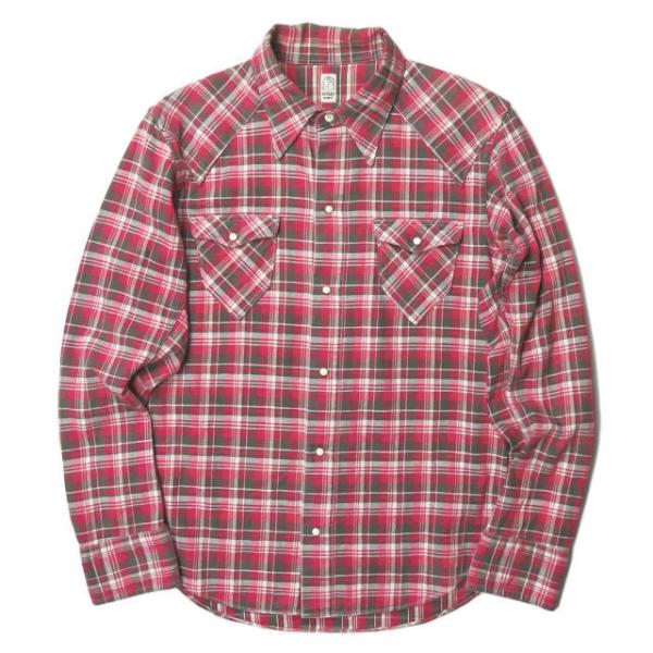 カトー KATO 日本製 チェックウエスタンシャツ KS-070830-19107 S ピンク 長袖...
