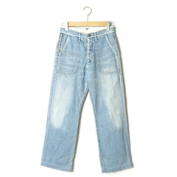 キャピタル KAPITAL 日本製 ファティーグデニムパンツ XS インディゴブルー ベイカーボタン...