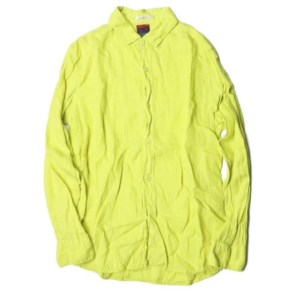 ブルーナボイン BRU NA BOINNE 日本製 リネンシャツ No.4008N 1 イエロー 長...