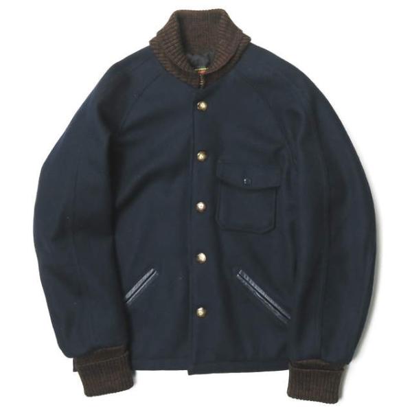 スクーカム SKOOKUM アメリカ製 AWARD JACKET アワードジャケット 36 ネイビー...