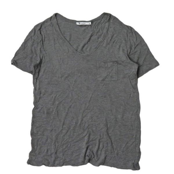 ティーバイアレキサンダーワン T by ALEXANDER WANG レーヨンVネックポケットTシャ...
