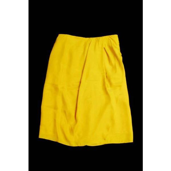 【中古】カルヴェン カルベン CARVEN カラースカート 34 イエロー ボトムス