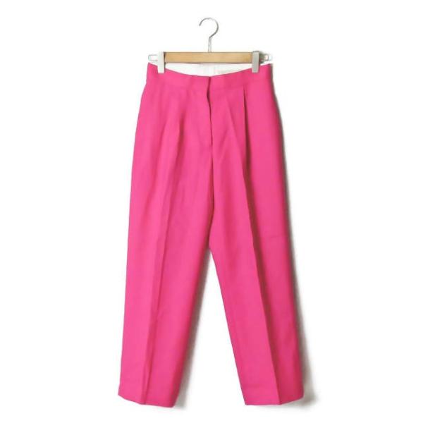 ステラマッカートニー Stella McCartney ウールギャバジン1プリーツワイドパンツ 30...