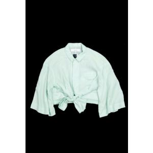 FACETASM ファセッタズム 日本製 タイフロントクロップドシャツ ZUK-3010-03 1 ...